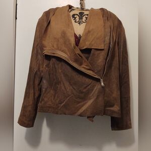 Kate & Mallory Tan Faux Leather Jacket